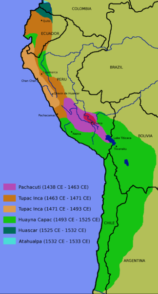 インカ帝国勢力図