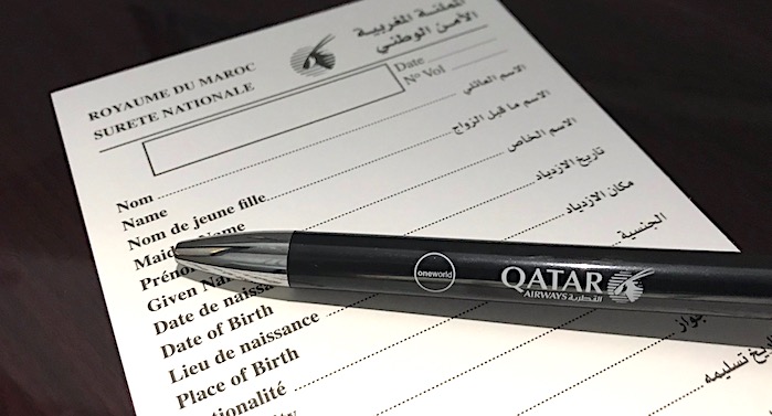 カタール航空機内配布のボールペン