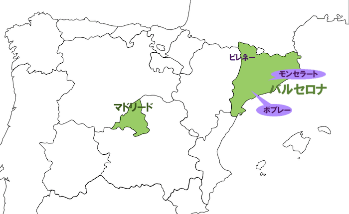 スペイン地図