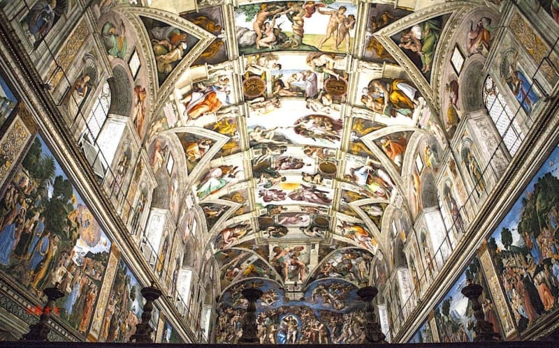 システィナ礼拝堂の天井画の画像