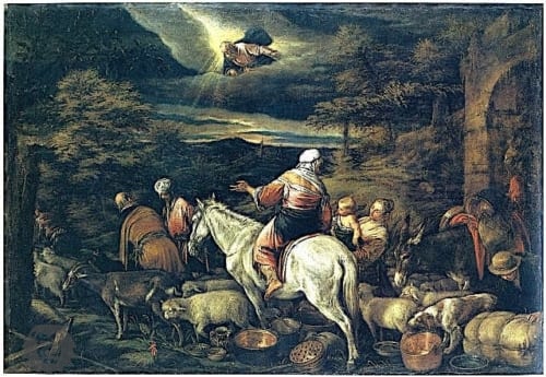 アブラハム、約束の地カナンへ出発!の名画