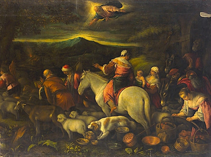 バッサーノの「アブラハムの旅立ち」の画像