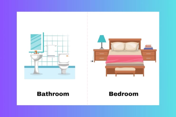 寝室とバスルームのイメージ画像